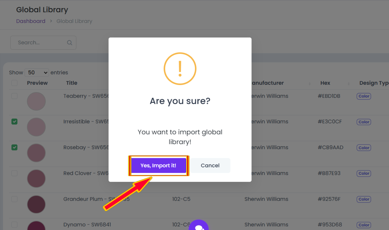 Import Button